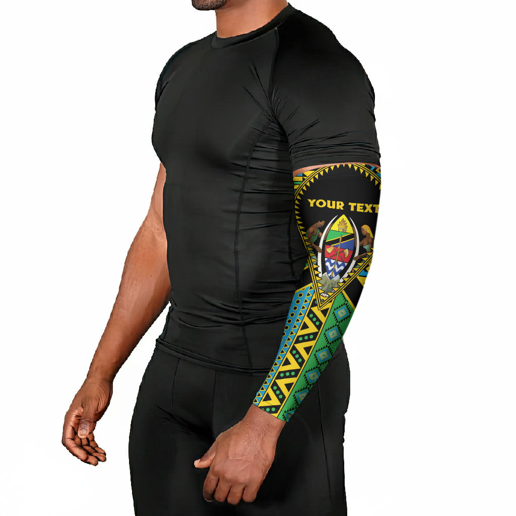 Personalized Tanzania Independence Day Arm Sleeves Uhuru 1963 African Shield Tribal Pattern