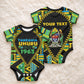 Personalized Tanzania Independence Day Baby Onesie Uhuru 1963 African Shield Tribal Pattern