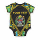 Personalized Tanzania Independence Day Baby Onesie Uhuru 1963 African Shield Tribal Pattern