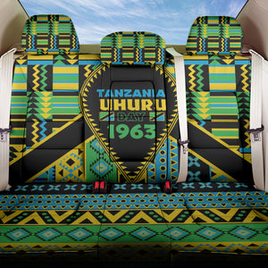 Tanzania Independence Day Back Car Seat Cover Uhuru 1963 African Shield Tribal Pattern