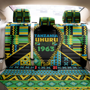 Tanzania Independence Day Back Car Seat Cover Uhuru 1963 African Shield Tribal Pattern