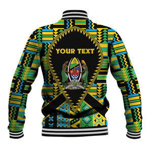 Personalized Tanzania Independence Day Baseball Jacket Uhuru 1963 African Shield Tribal Pattern