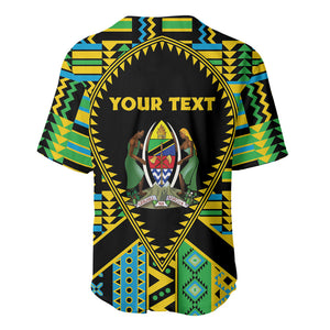Personalized Tanzania Independence Day Baseball Jersey Uhuru 1963 African Shield Tribal Pattern
