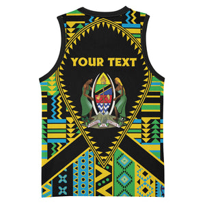 Personalized Tanzania Independence Day Basketball Jersey Uhuru 1963 African Shield Tribal Pattern