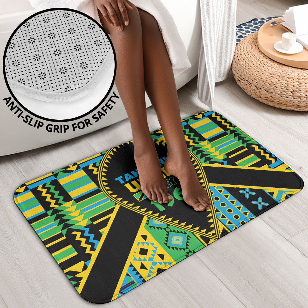 Tanzania Independence Day Bathroom Set Uhuru 1963 African Shield Tribal Pattern