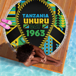 Tanzania Independence Day Beach Blanket Uhuru 1963 African Shield Tribal Pattern