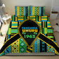 Tanzania Independence Day Bedding Set Uhuru 1963 African Shield Tribal Pattern