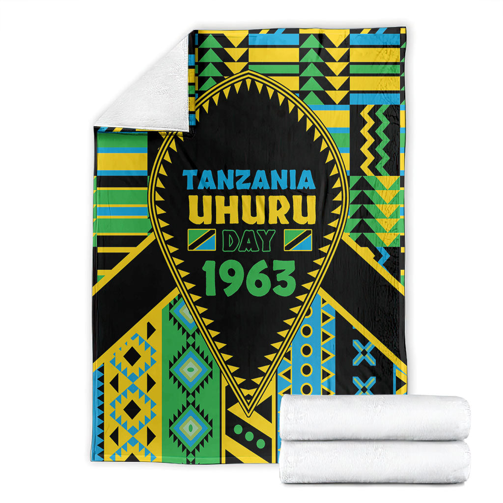 Tanzania Independence Day Blanket Uhuru 1963 African Shield Tribal Pattern