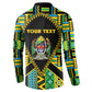 Personalized Tanzania Independence Day Button Sweatshirt Uhuru 1963 African Shield Tribal Pattern