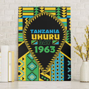 Tanzania Independence Day Canvas Wall Art Uhuru 1963 African Shield Tribal Pattern