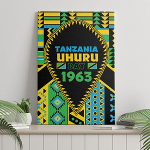 Tanzania Independence Day Canvas Wall Art Uhuru 1963 African Shield Tribal Pattern