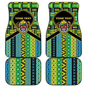 Personalized Tanzania Independence Day Car Mats Uhuru 1963 African Shield Tribal Pattern