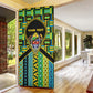 Personalized Tanzania Independence Day Door Cover Uhuru 1963 African Shield Tribal Pattern