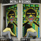 Personalized Tanzania Independence Day Door Cover Uhuru 1963 African Shield Tribal Pattern