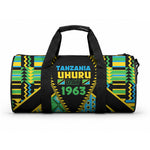 Tanzania Independence Day Duffle Bag Uhuru 1963 African Shield Tribal Pattern