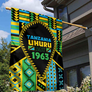 Tanzania Independence Day Garden Flag Uhuru 1963 African Shield Tribal Pattern