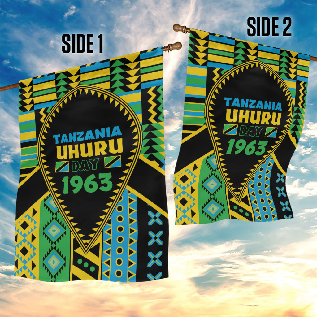 Tanzania Independence Day Garden Flag Uhuru 1963 African Shield Tribal Pattern