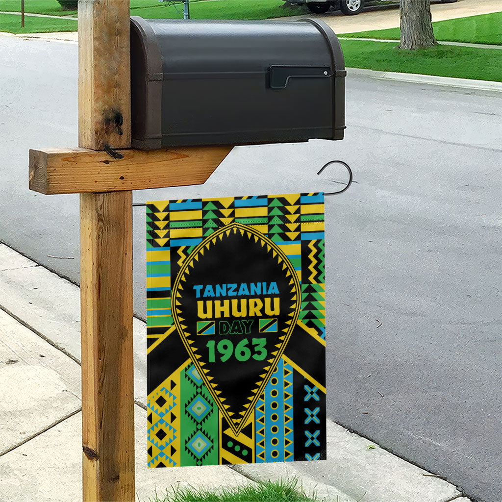 Tanzania Independence Day Garden Flag Uhuru 1963 African Shield Tribal Pattern