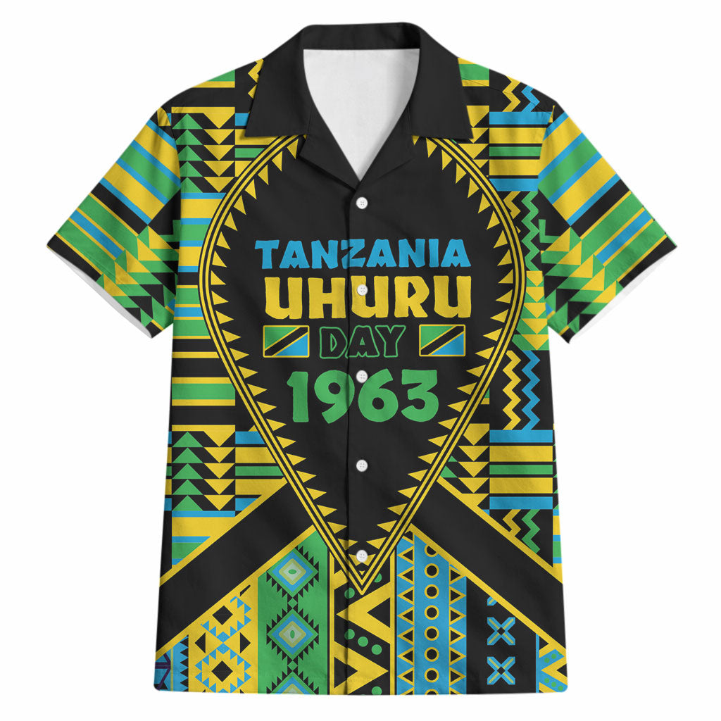 Personalized Tanzania Independence Day Hawaiian Shirt Uhuru 1963 African Shield Tribal Pattern