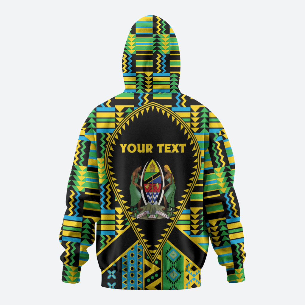 Personalized Tanzania Independence Day Hoodie Uhuru 1963 African Shield Tribal Pattern