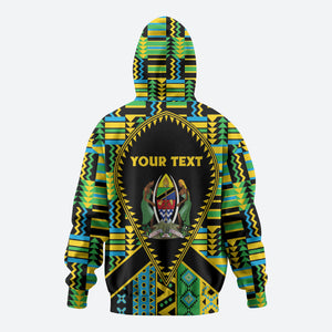 Personalized Tanzania Independence Day Hoodie Uhuru 1963 African Shield Tribal Pattern