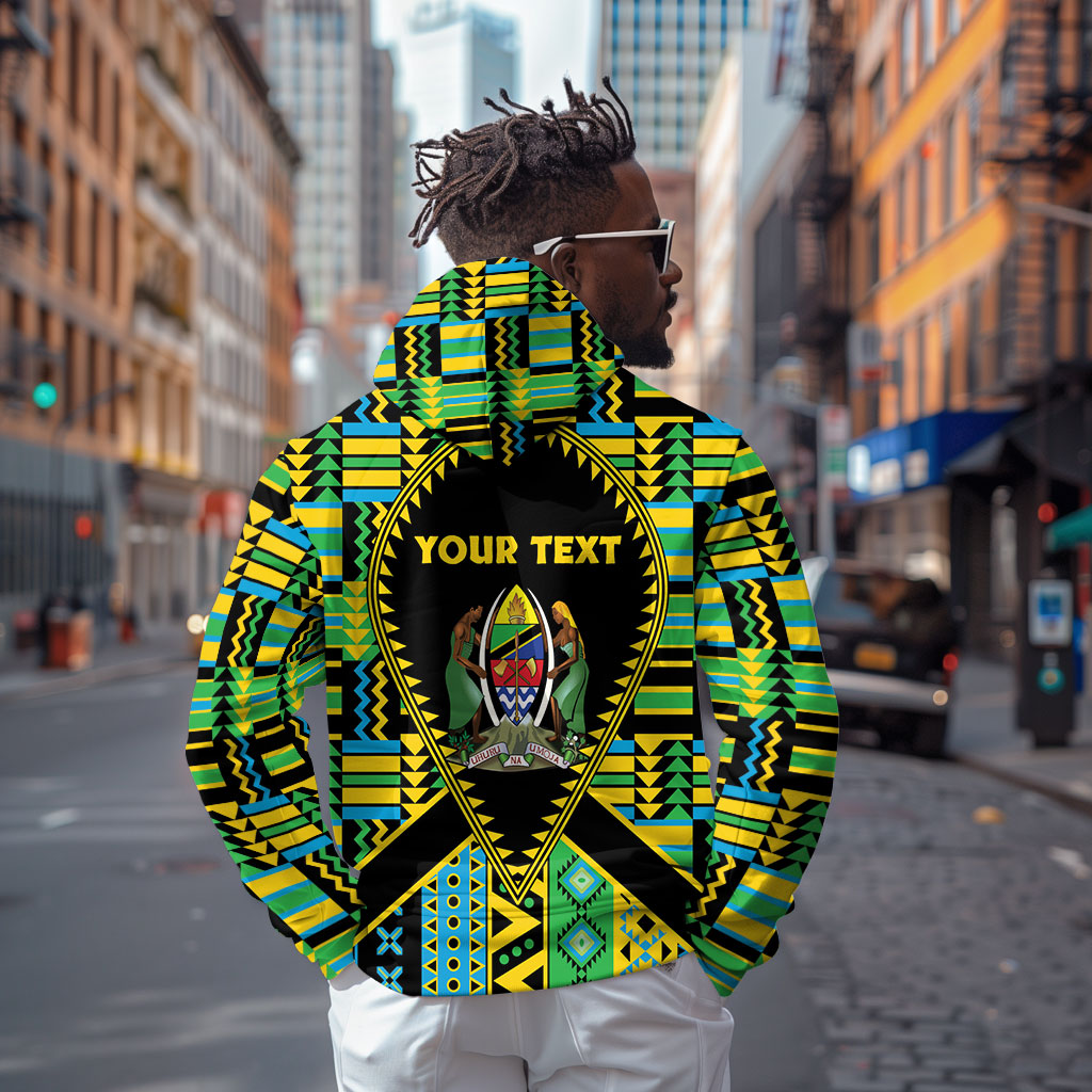Personalized Tanzania Independence Day Hoodie Uhuru 1963 African Shield Tribal Pattern