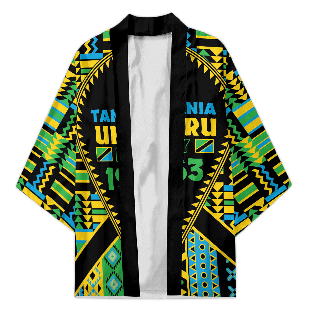 Personalized Tanzania Independence Day Kimono Uhuru 1963 African Shield Tribal Pattern