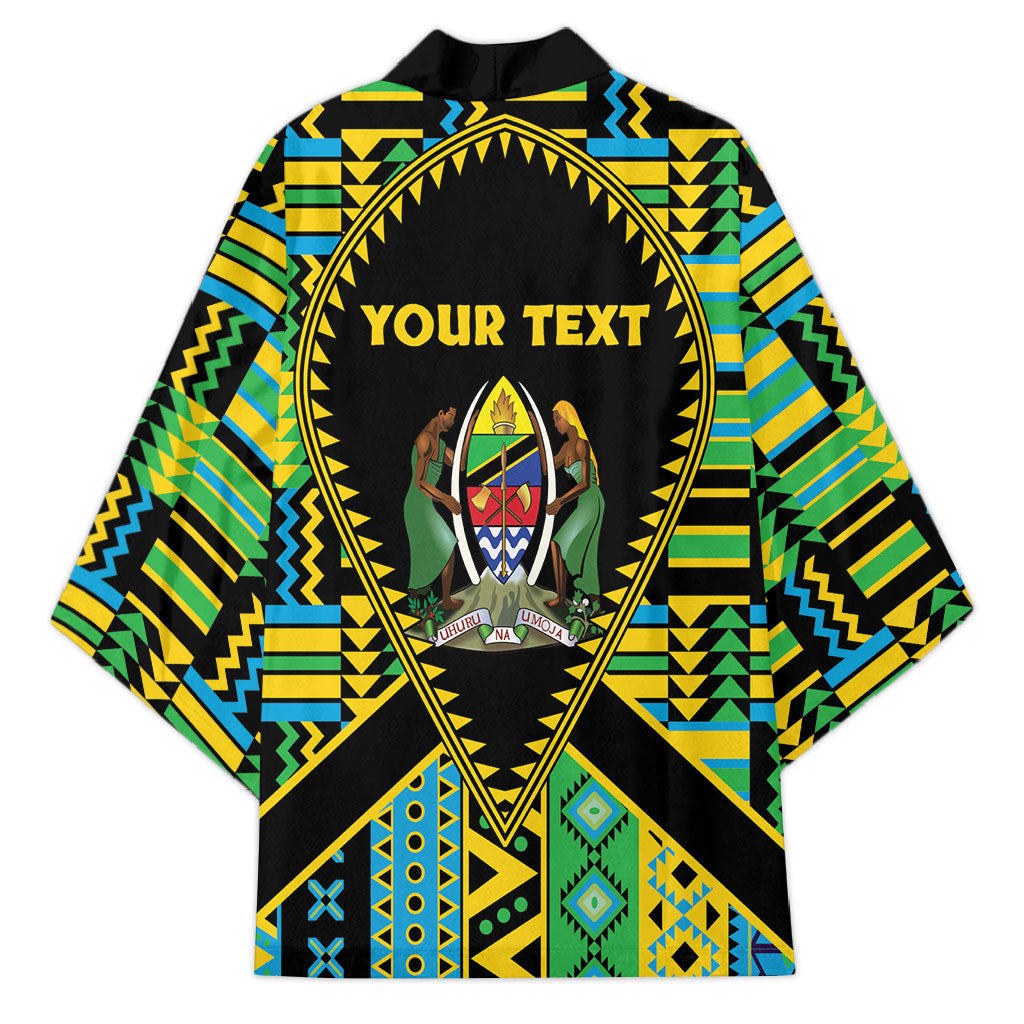 Personalized Tanzania Independence Day Kimono Uhuru 1963 African Shield Tribal Pattern