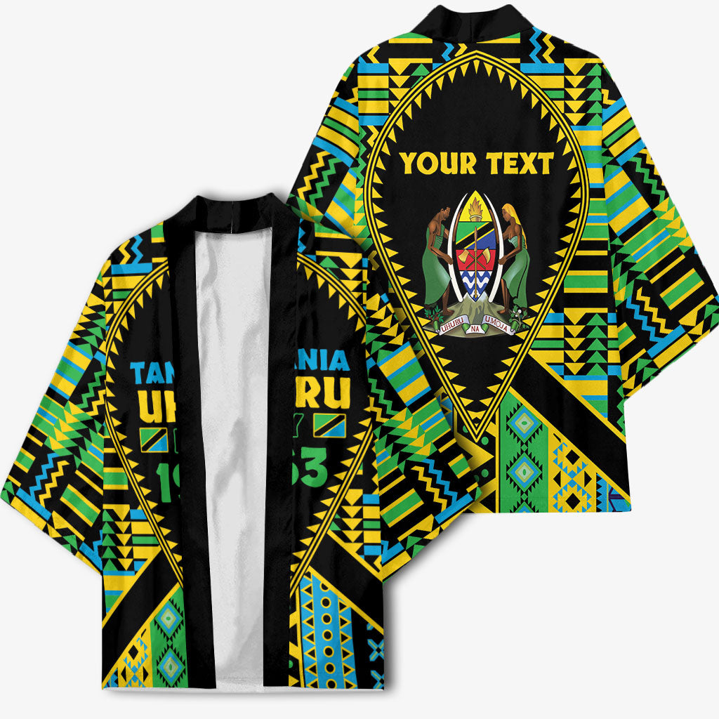 Personalized Tanzania Independence Day Kimono Uhuru 1963 African Shield Tribal Pattern