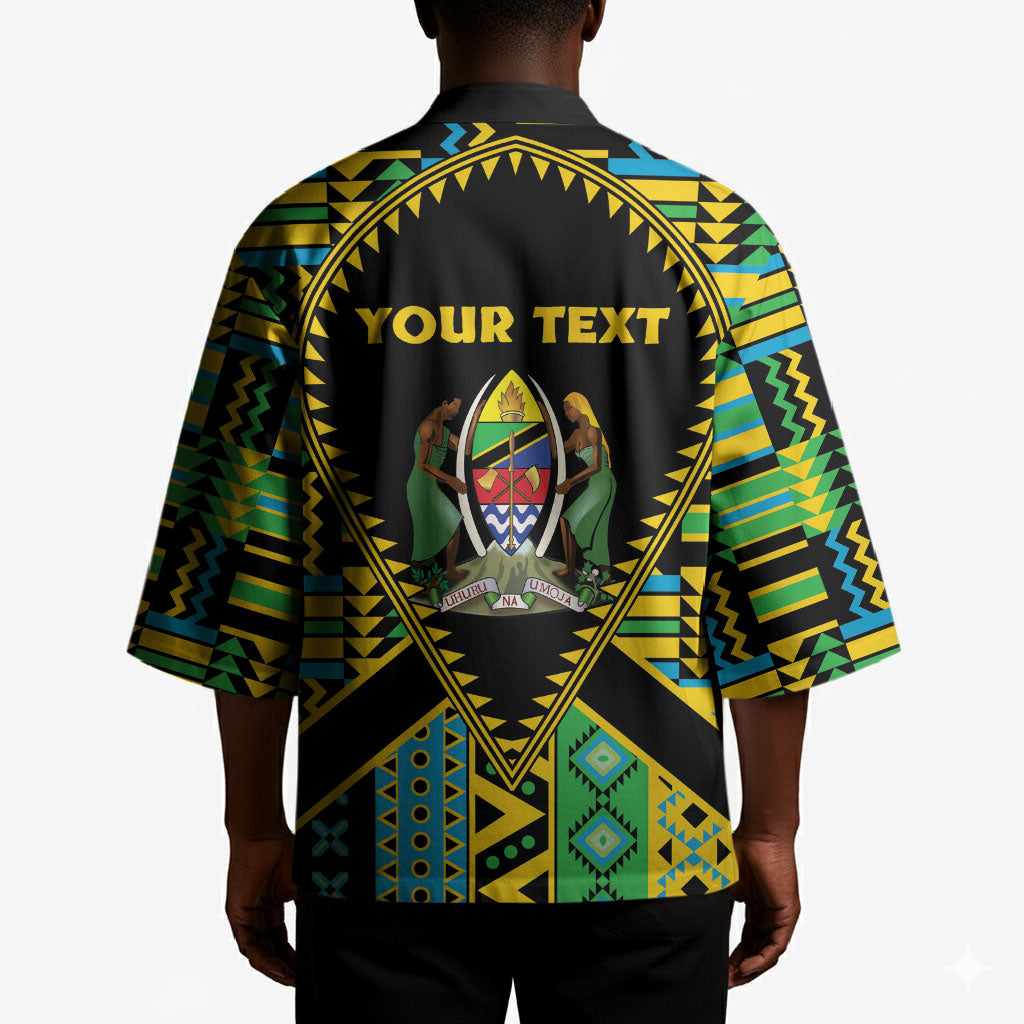 Personalized Tanzania Independence Day Kimono Uhuru 1963 African Shield Tribal Pattern