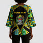 Personalized Tanzania Independence Day Kimono Sleeve Blouse Uhuru 1963 African Shield Tribal Pattern