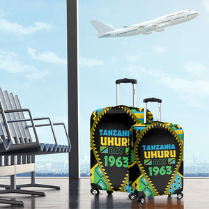Tanzania Independence Day Luggage Cover Uhuru 1963 African Shield Tribal Pattern