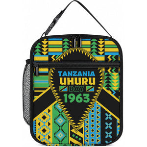 Tanzania Independence Day Lunch Bag Uhuru 1963 African Shield Tribal Pattern