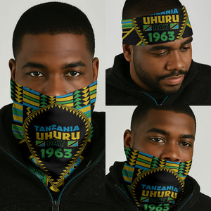 Tanzania Independence Day Neck Gaiter Uhuru 1963 African Shield Tribal Pattern
