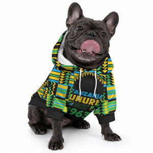 Personalized Tanzania Independence Day Pet Hoodie Uhuru 1963 African Shield Tribal Pattern