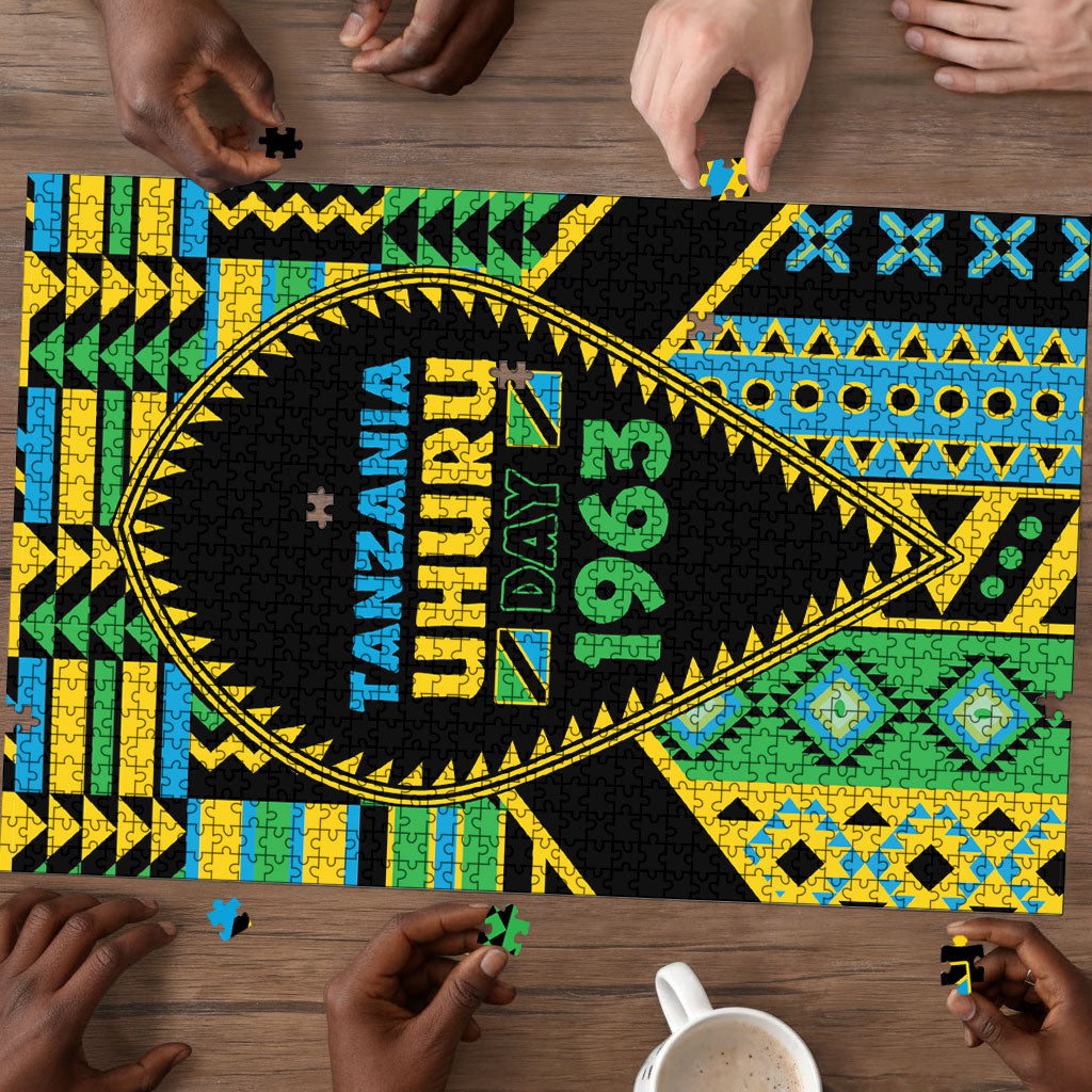 Tanzania Independence Day Puzzle Uhuru 1963 African Shield Tribal Pattern