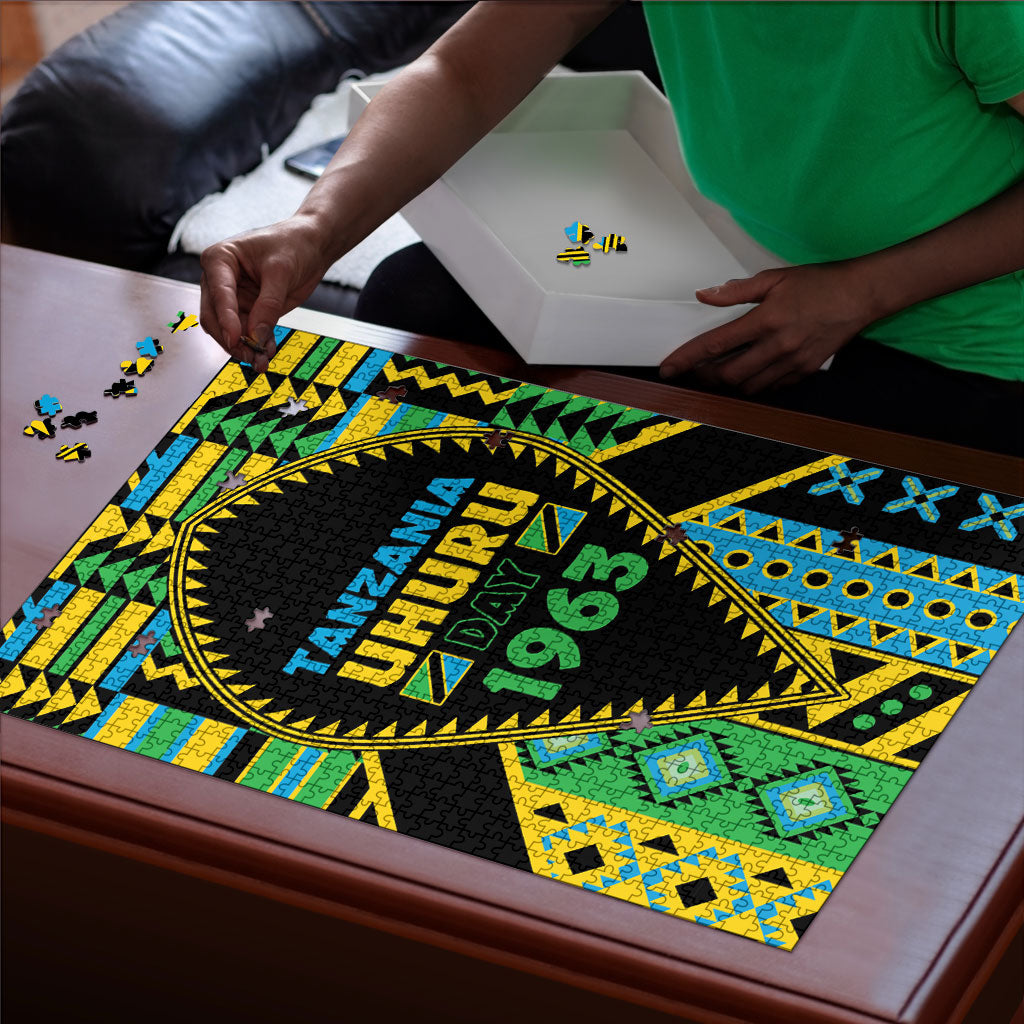 Tanzania Independence Day Puzzle Uhuru 1963 African Shield Tribal Pattern