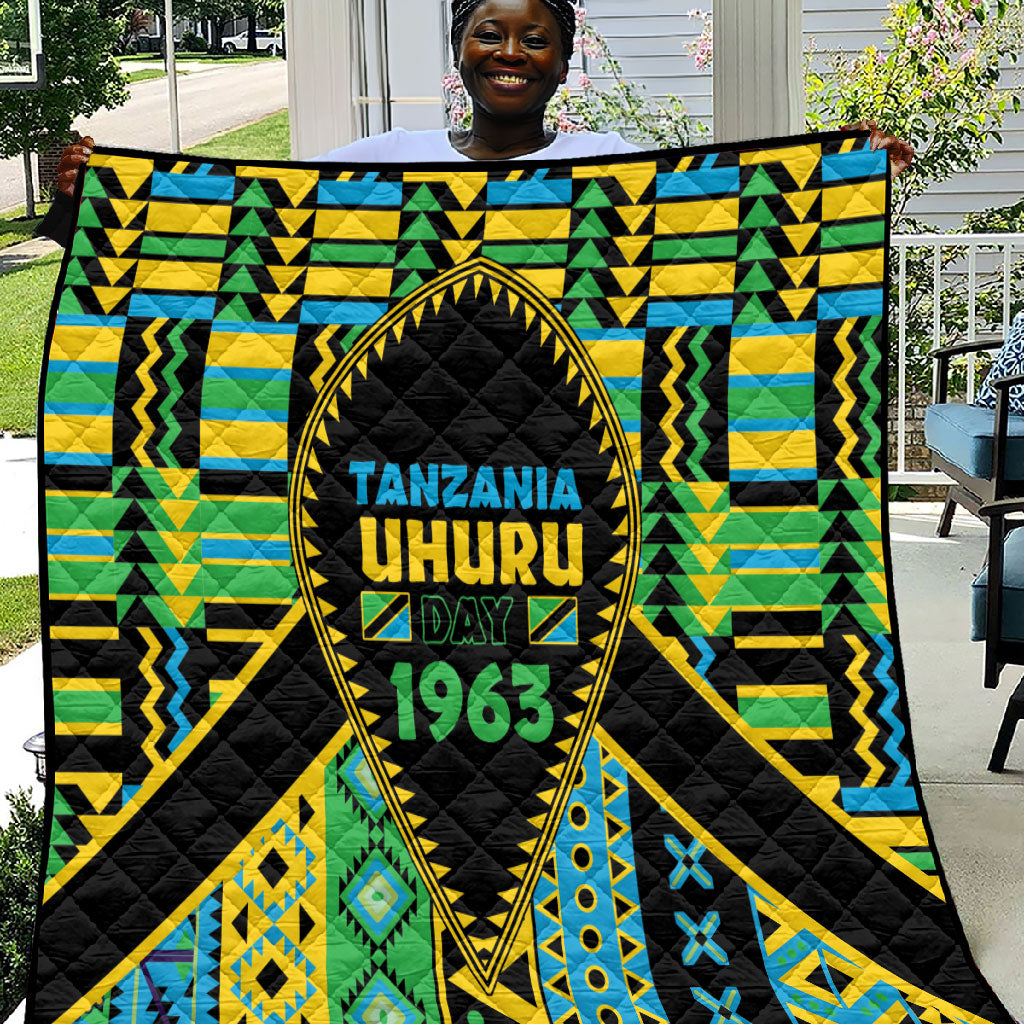 Tanzania Independence Day Quilt Uhuru 1963 African Shield Tribal Pattern