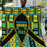 Tanzania Independence Day Quilt Uhuru 1963 African Shield Tribal Pattern