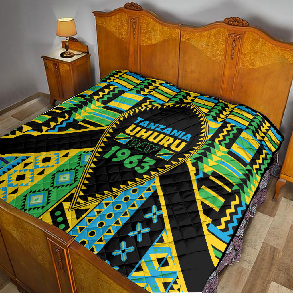 Tanzania Independence Day Quilt Uhuru 1963 African Shield Tribal Pattern