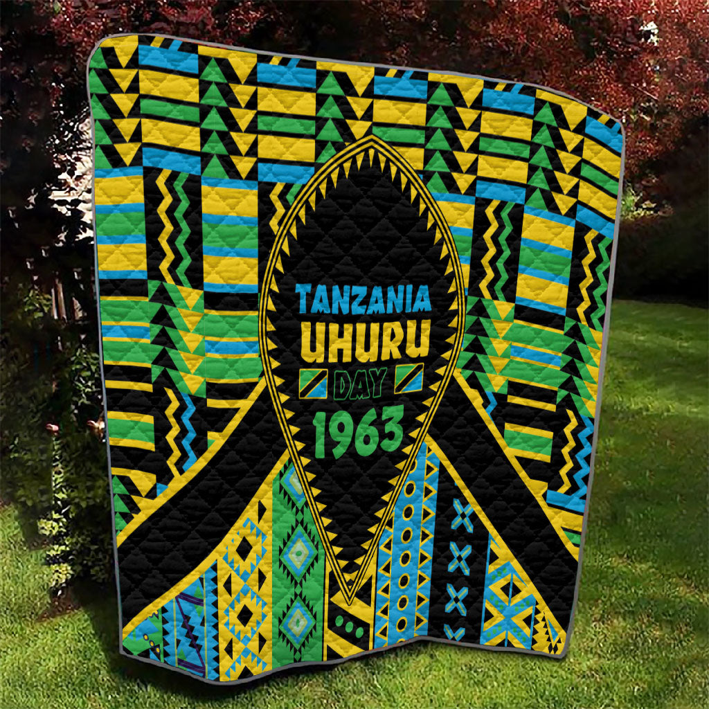 Tanzania Independence Day Quilt Uhuru 1963 African Shield Tribal Pattern