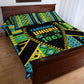 Tanzania Independence Day Quilt Bed Set Uhuru 1963 African Shield Tribal Pattern