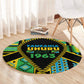 Tanzania Independence Day Round Carpet Uhuru 1963 African Shield Tribal Pattern