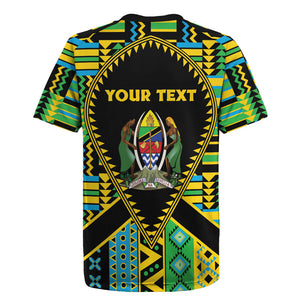 Personalized Tanzania Independence Day Rugby Jersey Uhuru 1963 African Shield Tribal Pattern