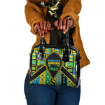 Tanzania Independence Day Shoulder Handbag Uhuru 1963 African Shield Tribal Pattern