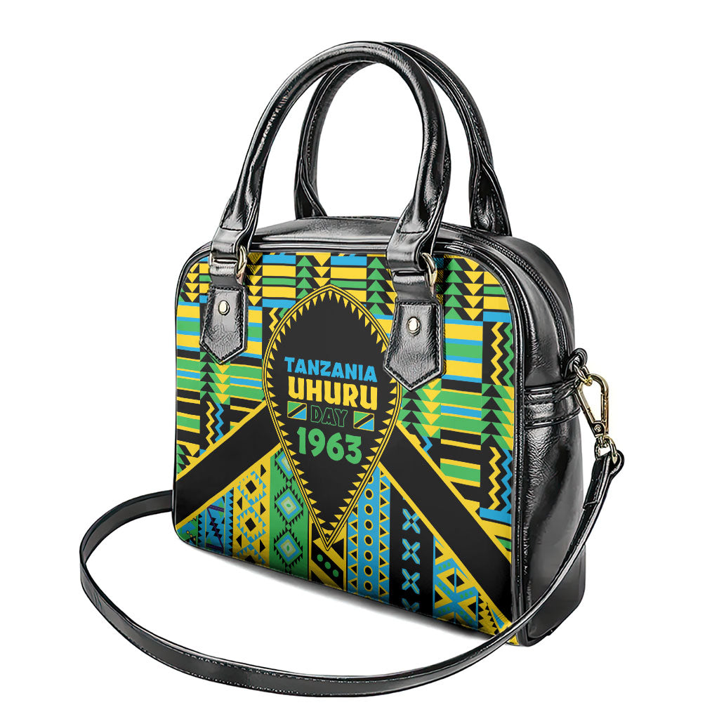 Tanzania Independence Day Shoulder Handbag Uhuru 1963 African Shield Tribal Pattern