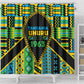 Tanzania Independence Day Shower Curtain Uhuru 1963 African Shield Tribal Pattern
