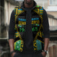 Personalized Tanzania Independence Day Sleeveless Puffer Jacket Uhuru 1963 African Shield Tribal Pattern