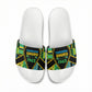 Tanzania Independence Day Slide Sandals Uhuru 1963 African Shield Tribal Pattern