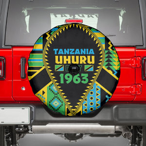 Tanzania Independence Day Spare Tire Cover Uhuru 1963 African Shield Tribal Pattern